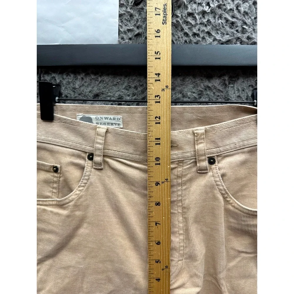 Onward Reserve Corduroy Five Pocket Straight Leg Pants Tan Mens Size 30 x 30